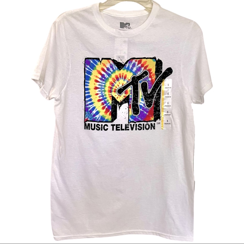 MTV Shirt Music Television Logo Tee Y2K Small